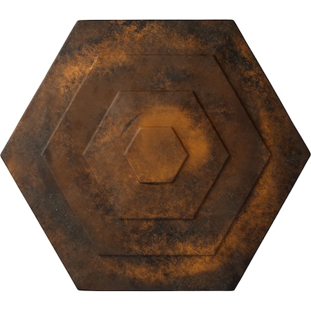 Ekena Millwork Woodruff Ceiling Medallion, Hand-Painted Rust, 23 1/4"OD x 7/8"P CM23WFRUS